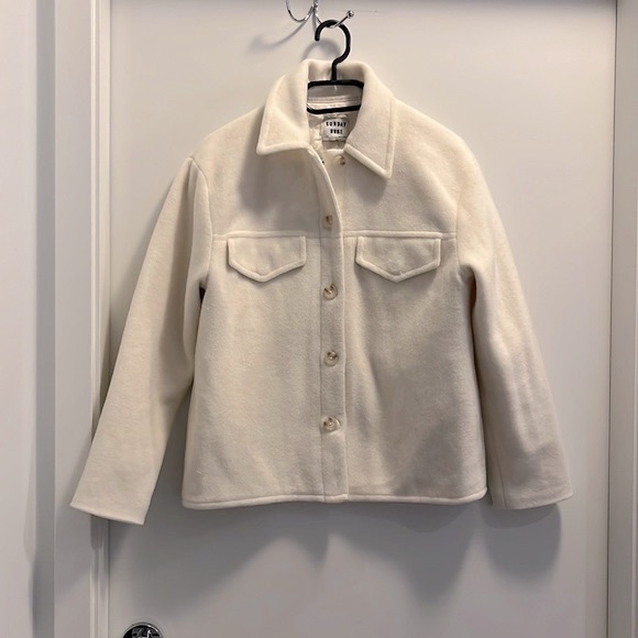 SUNDAY BEST SKY SHIRT JACKET CREAM BNWOT - Picture 2 of 8